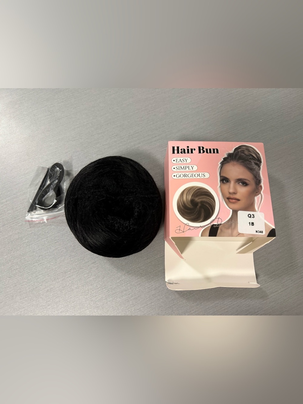 Black Hair Bun / Hair Extension